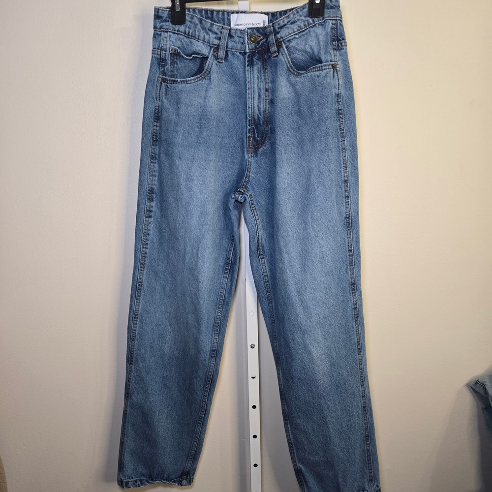 Paper Denim & Cloth Womens Medium Wash High Rise‎ Straight Leg Jeans Size 30x32